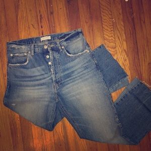 Zara wide-leg cropped jeans